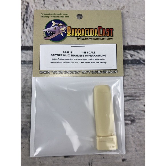 BARRACUDACAST Spitfire Mk. IX Seamless Upper Cowling BR48191 (1:48) NEW - Picture 1 of 2